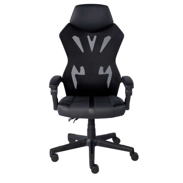 Scaun gaming de birou ergonomic negru Outrider cu spătar reglabil [2]