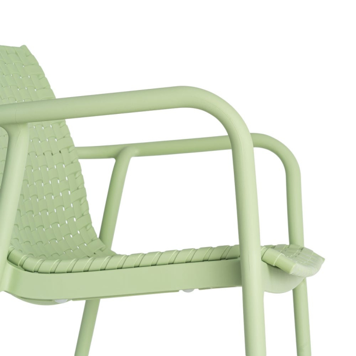 Scaun exterior stivuibil verde design împletit [7]