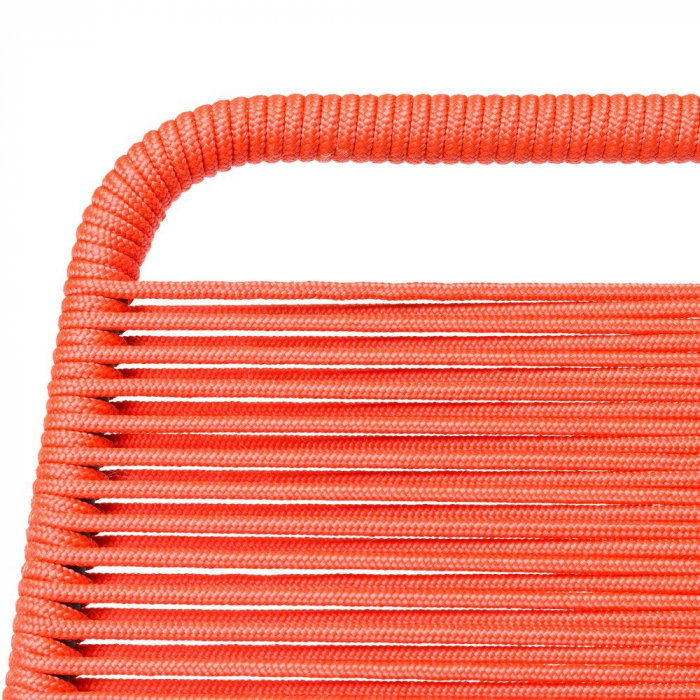 Scaun outdoor fără brațe, cadru alb cu sfoară flexibilă – stivuibil, modern [2]