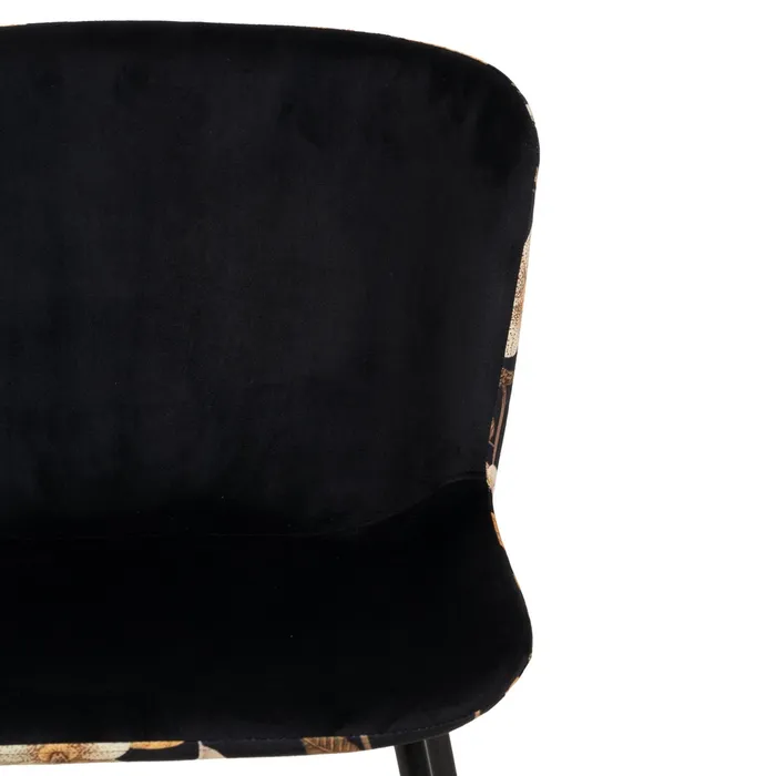 Scaun FLORA, Catifea Metal, Negru [7]