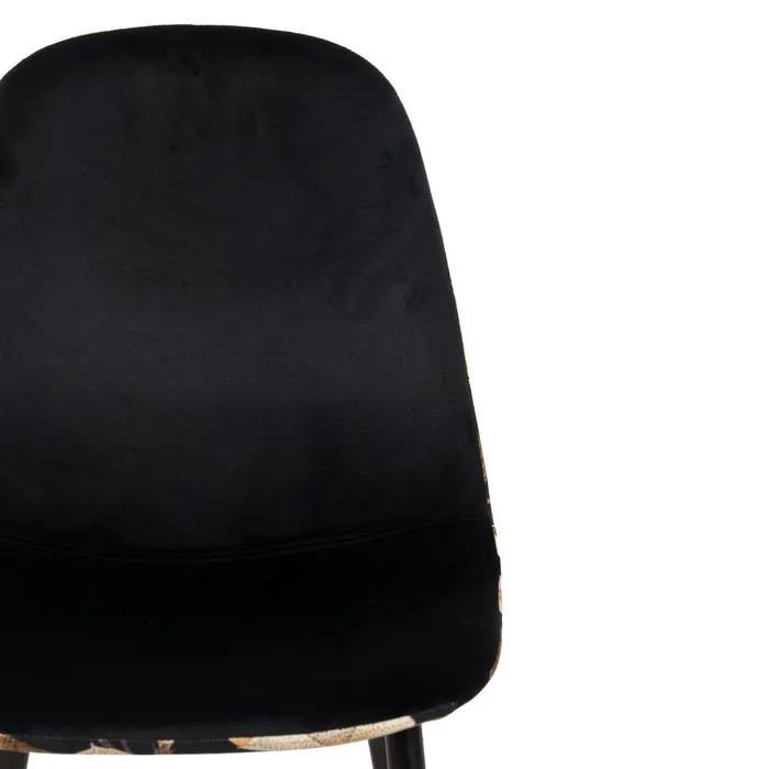 Scaun FLORA plus, catifea metal, negru cu flori, de la creativdeco.ro [7]