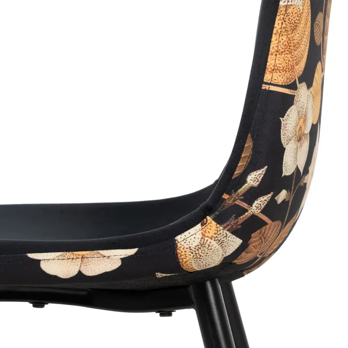 Scaun FLORA plus, catifea metal, negru cu flori, de la creativdeco.ro [6]