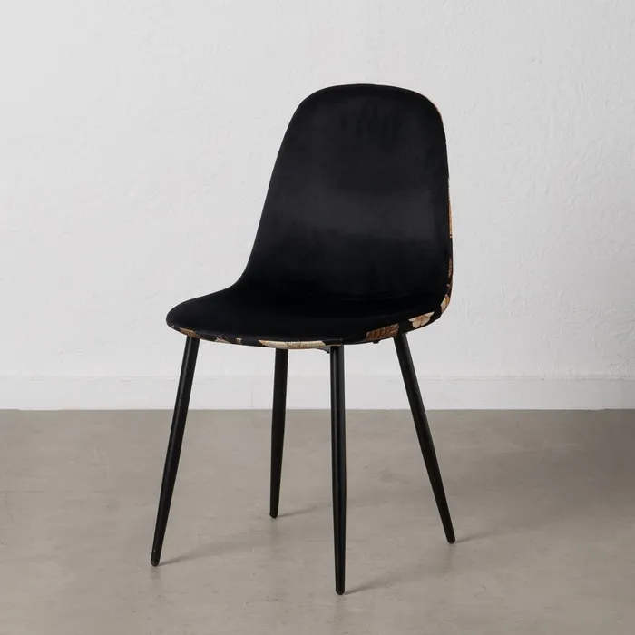 Scaun FLORA plus, catifea metal, negru cu flori, de la creativdeco.ro [2]