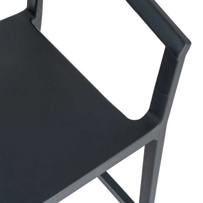 Scaun bar grădină plastic și frânghie gri antracit [13]