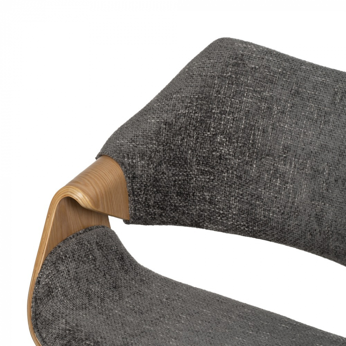 Scaun gri-natural din lemn elegant [6]