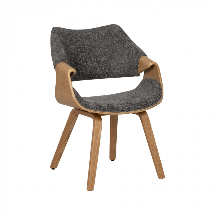 Scaun gri-natural din lemn elegant [2]