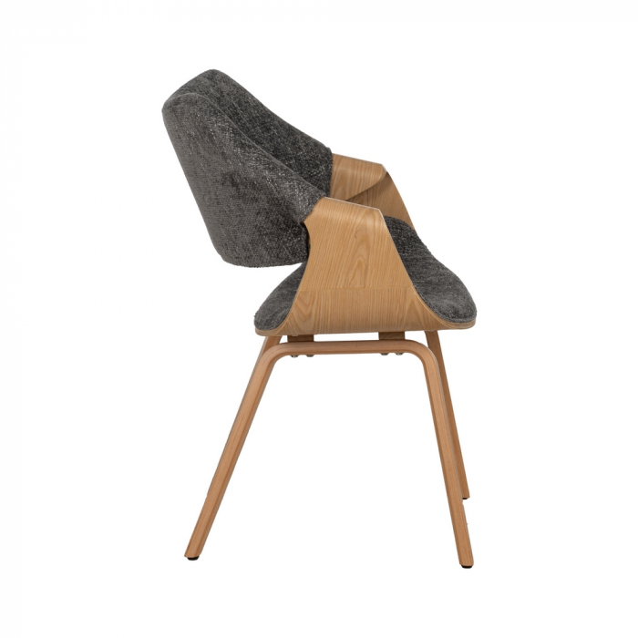 Scaun gri-natural din lemn elegant [3]