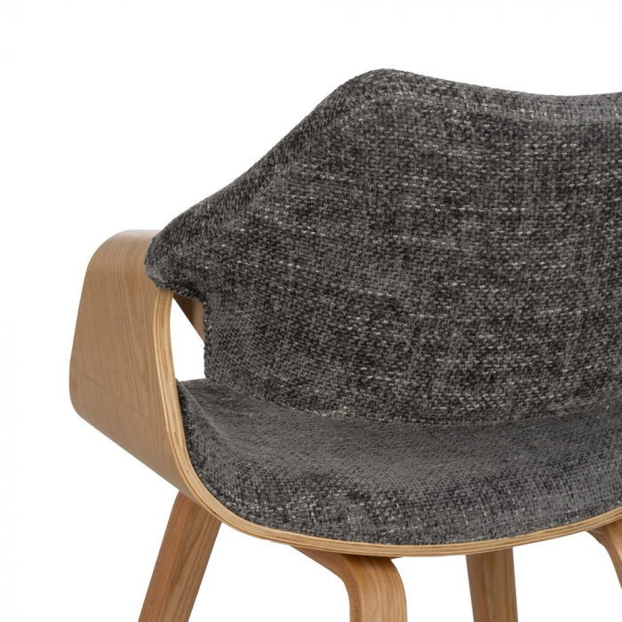 Scaun gri-natural din lemn elegant [9]