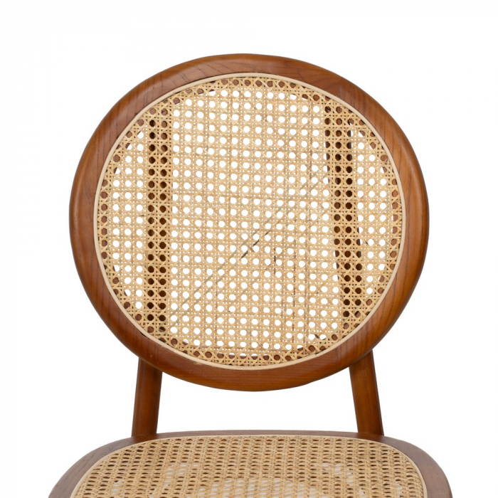 Scaun clasic maro honey din lemn si ratan | creativdeco.ro [5]