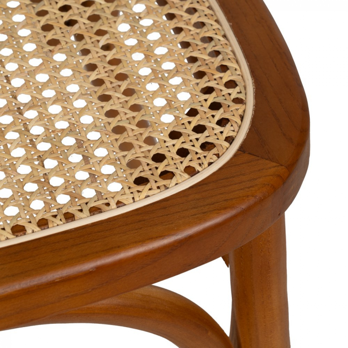 Scaun clasic maro honey din lemn si ratan | creativdeco.ro [9]