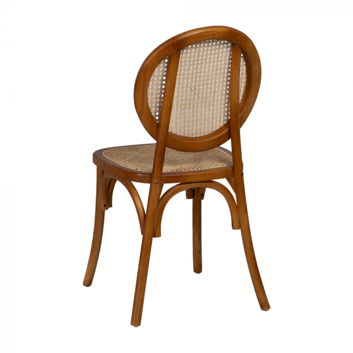 Scaun clasic maro honey din lemn si ratan | creativdeco.ro [4]