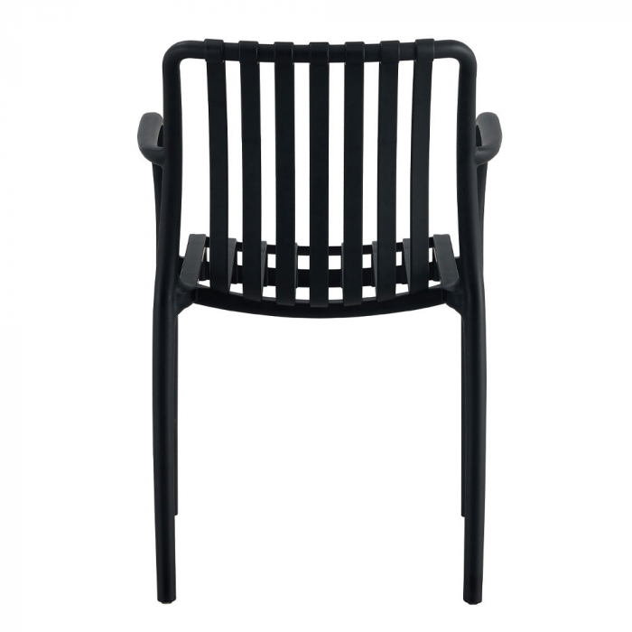 Scaun Sticky negru din polipropilenă cu protecție UV – design stivuibil [6]
