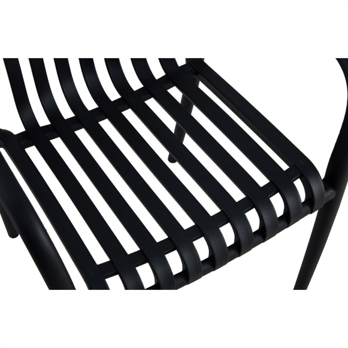Scaun Sticky negru din polipropilenă cu protecție UV – design stivuibil [7]