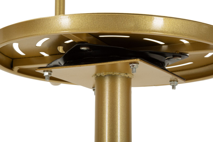 Scaun înalt de bar din metal auriu cu spătar minimalist [7]