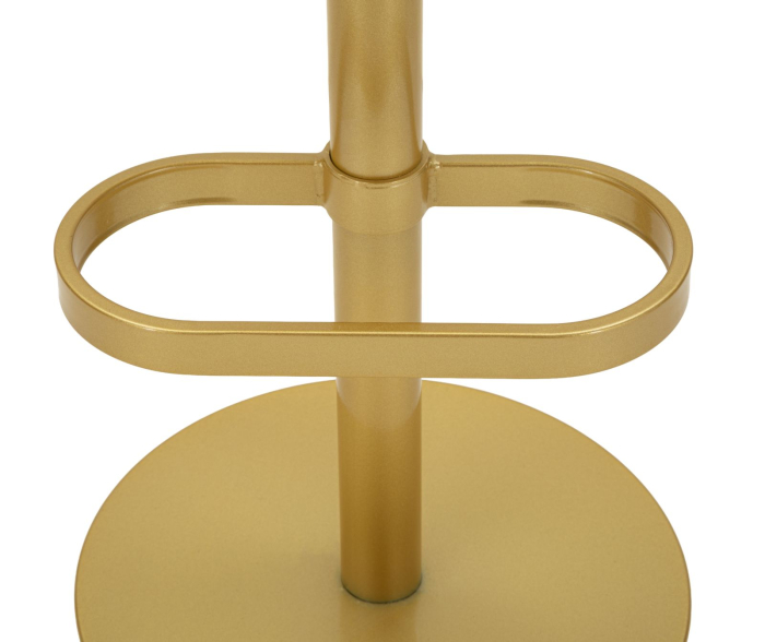 Scaun înalt de bar din metal auriu cu spătar minimalist [5]