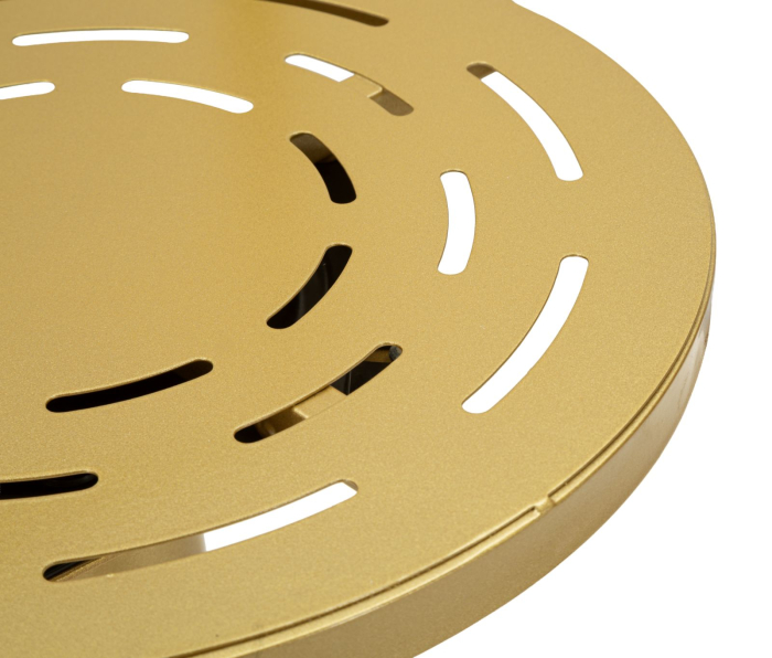 Scaun înalt de bar din metal auriu cu spătar minimalist [9]