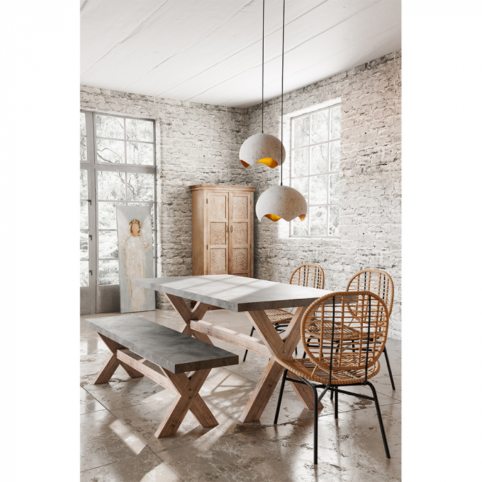 Scaun natural negru 59x63x87 cm [3]