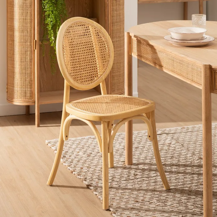 Scaun Lemn Natural Ratan - creativdeco.ro [4]