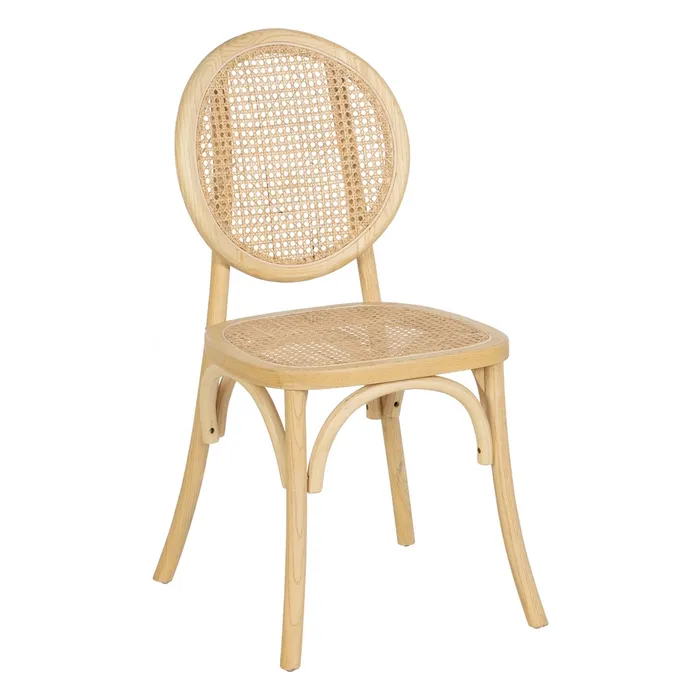 Scaun Lemn Natural Ratan - creativdeco.ro [1]