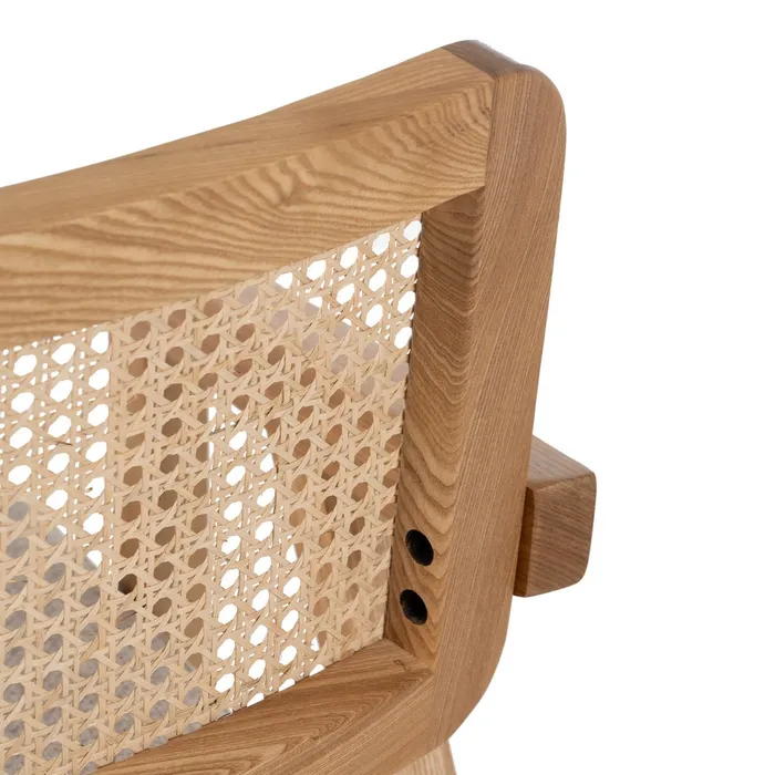 Scaun Lemn Natural, Ratan, Stofa Bej - creativdeco.ro [8]