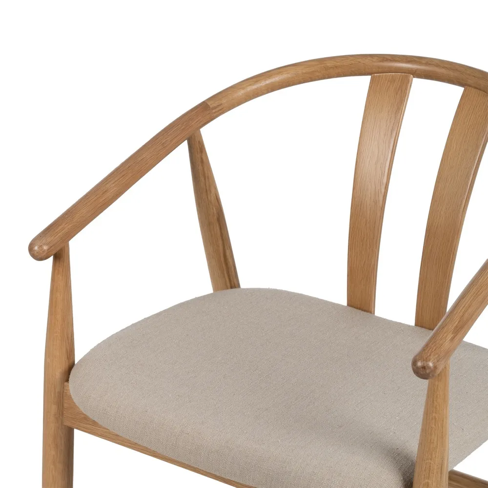 Scaun Lemn Stejar Toledo, Bej Natural - creativdeco.ro [7]