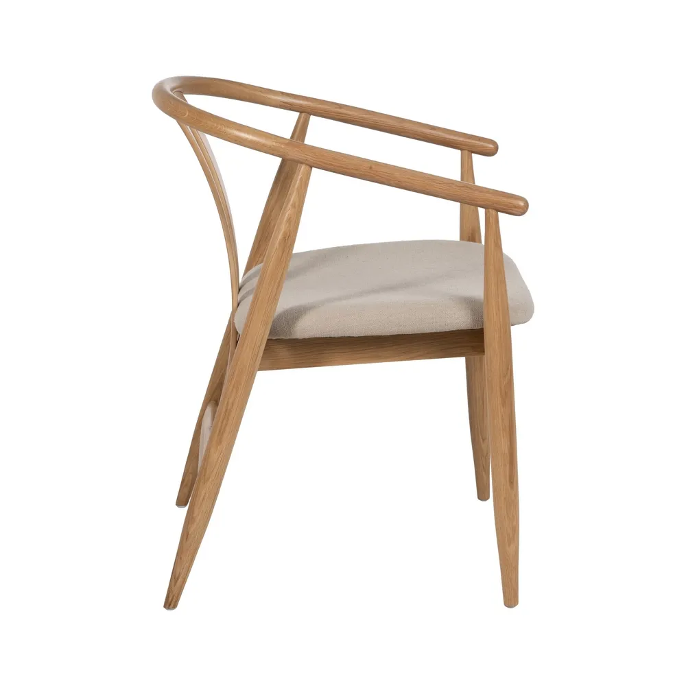 Scaun Lemn Stejar Toledo, Bej Natural - creativdeco.ro [4]