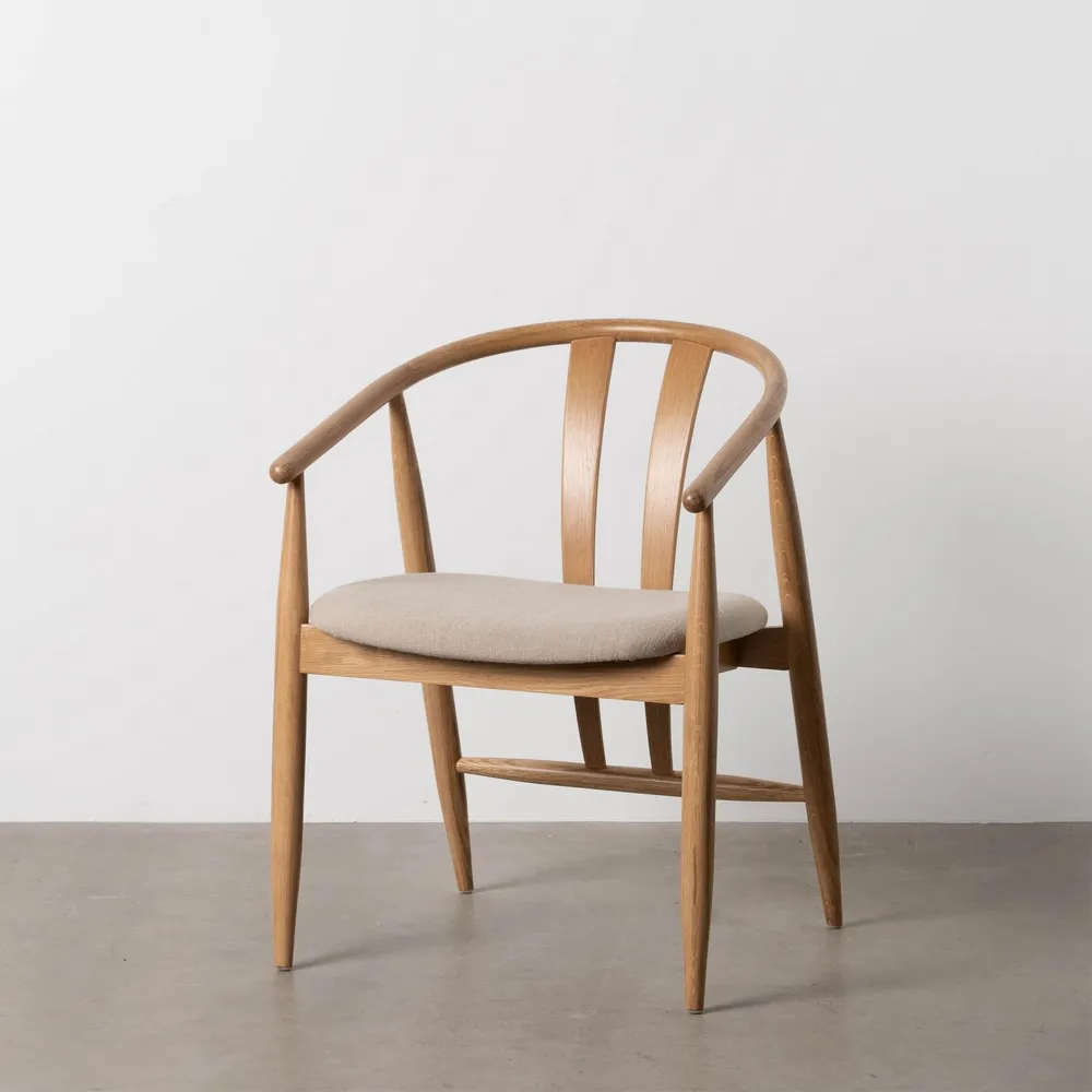 Scaun Lemn Stejar Toledo, Bej Natural - creativdeco.ro [3]