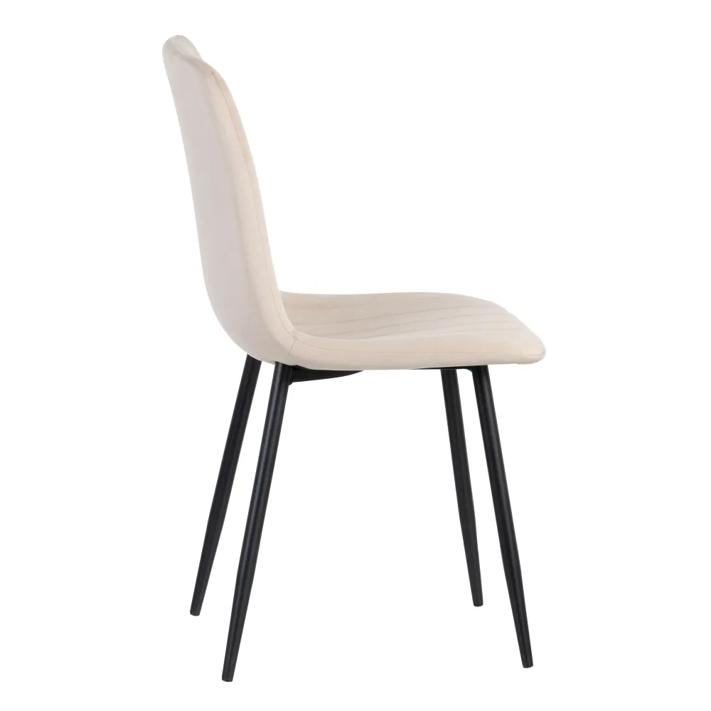 Set 4 Scaune Line Crem, Catifea Metal - CreativDeco.ro [5]