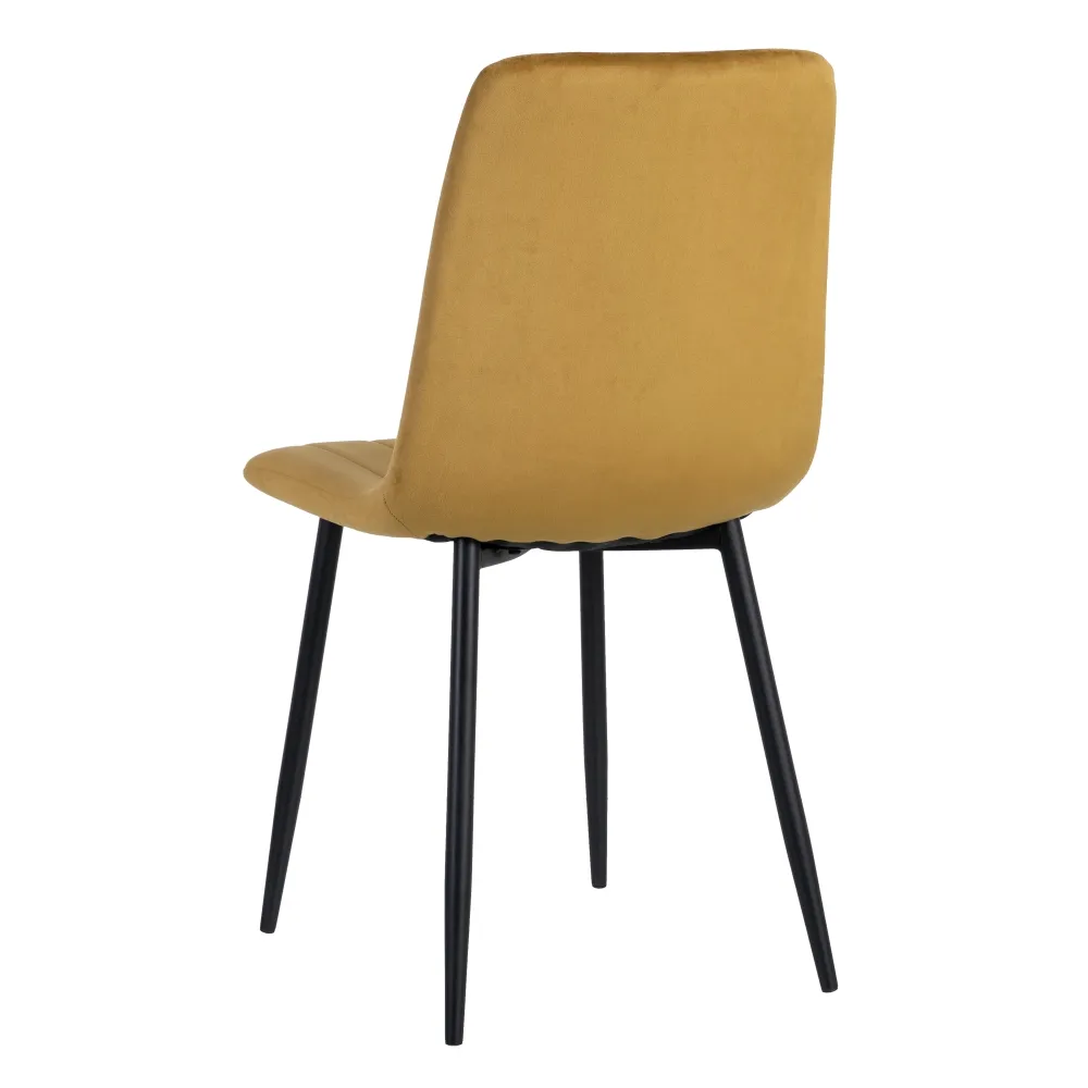Scaun Line Galben Ocru, Catifea Metal - CreativDeco.ro [5]
