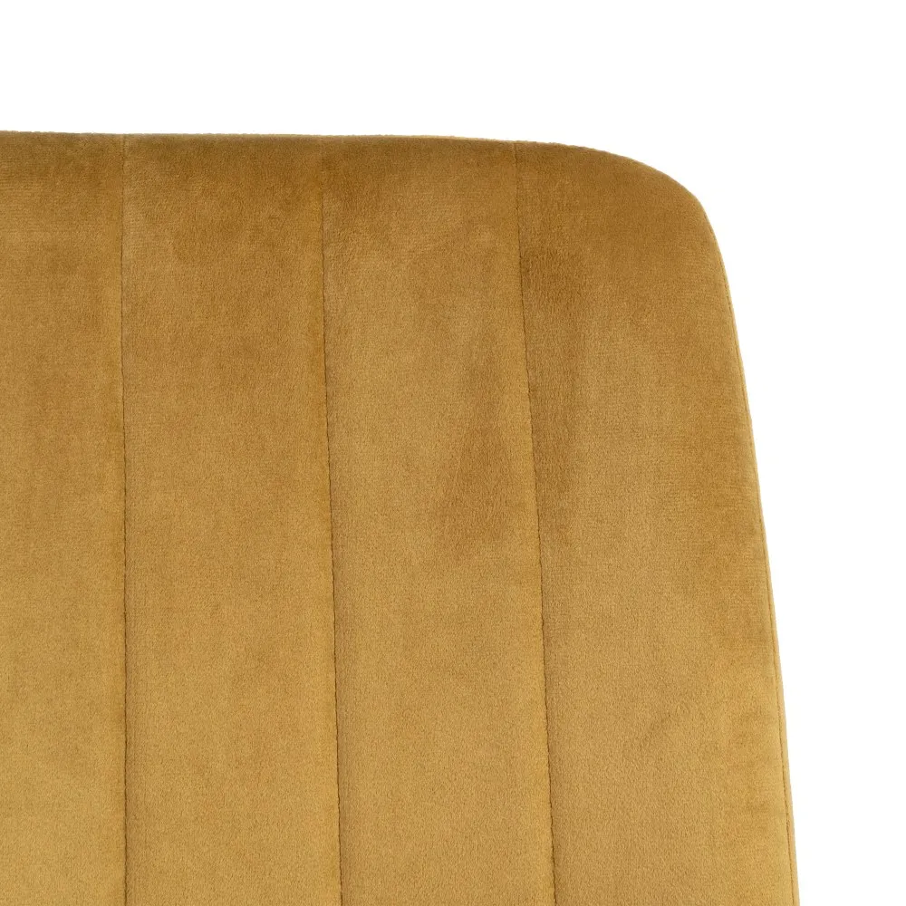 Scaun Line Galben Ocru, Catifea Metal - CreativDeco.ro [6]