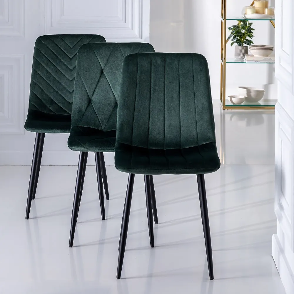 Scaun Tapitat Catifea Verde, Catifea Metal - CreativDeco.ro [12]