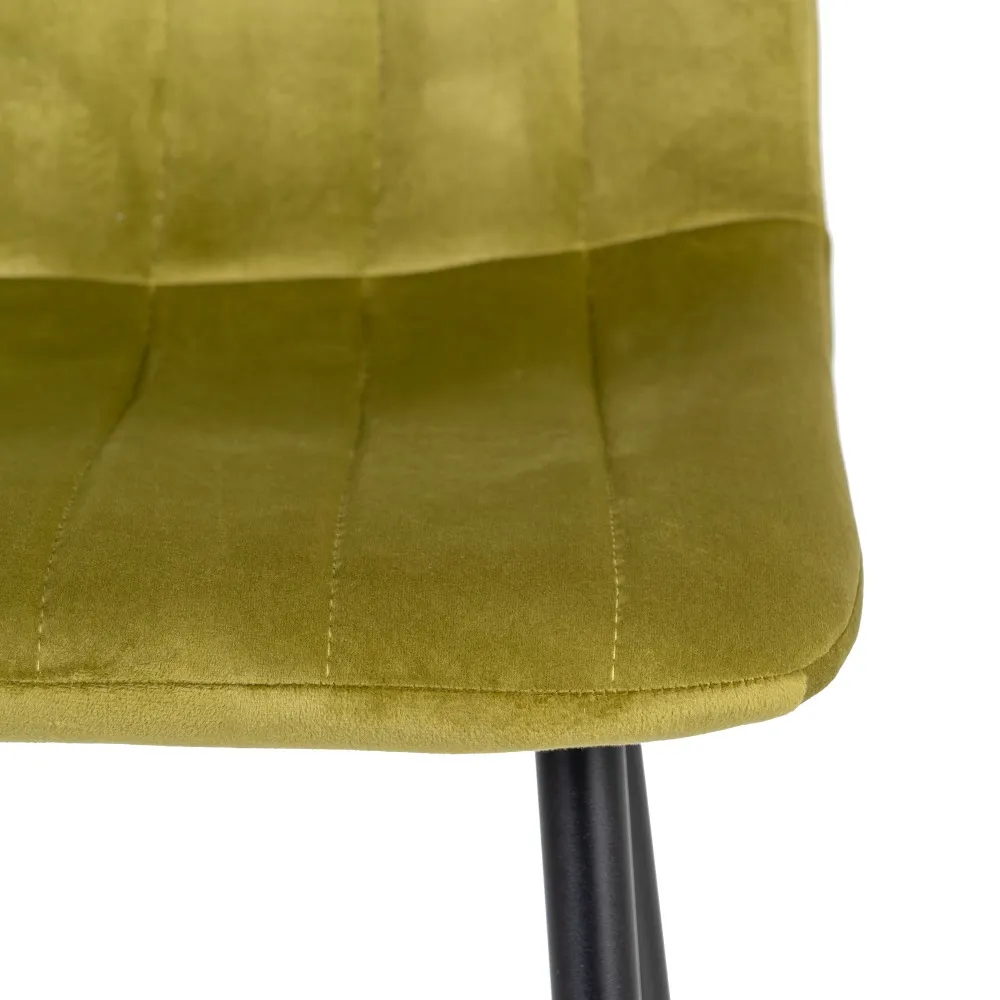 Scaun Line Verde Olive, Catifea Metal - CreativDeco.ro [8]