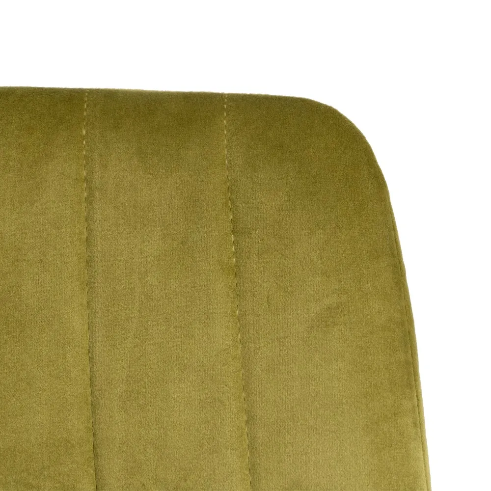 Scaun Line Verde Olive, Catifea Metal - CreativDeco.ro [6]