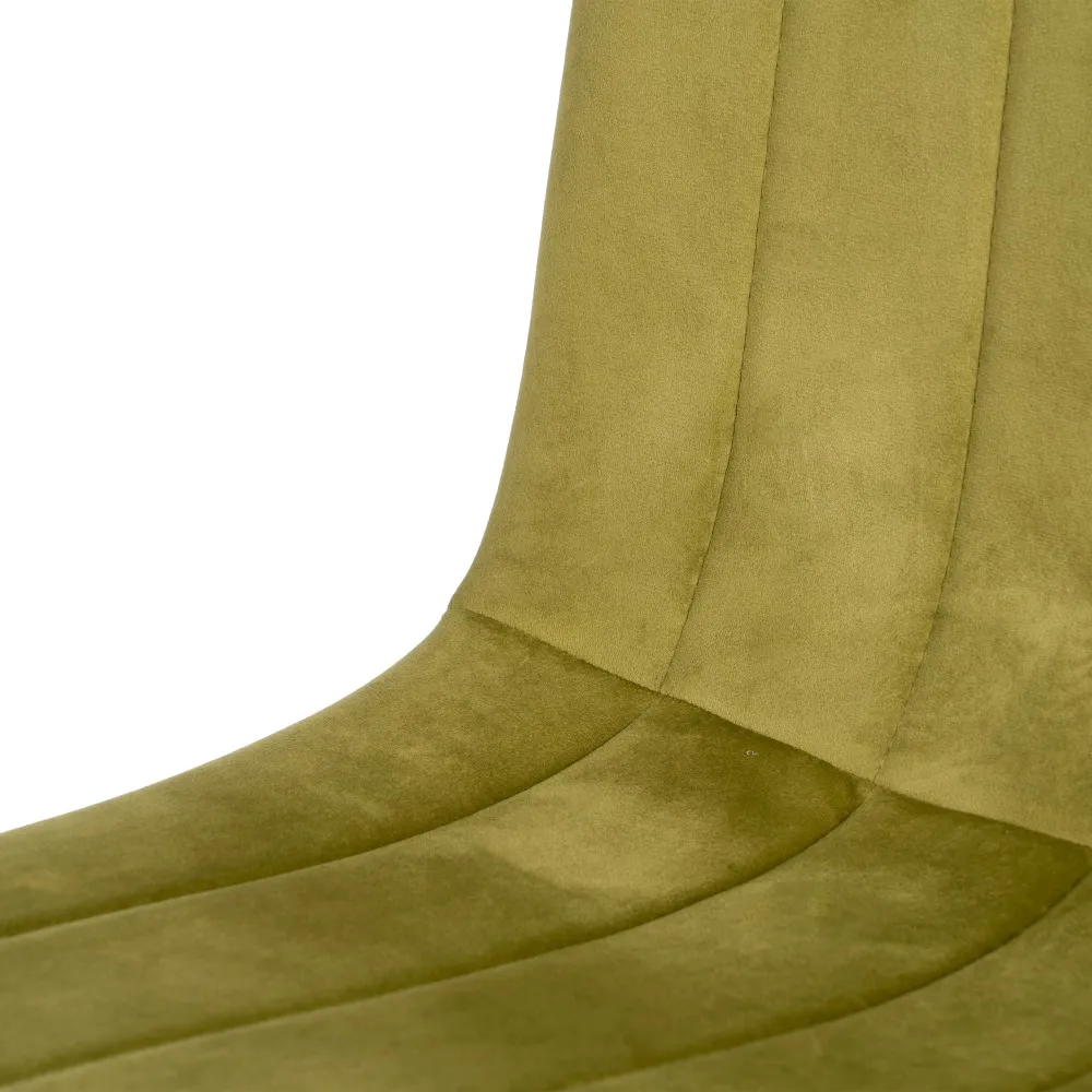 Scaun Line Verde Olive, Catifea Metal - CreativDeco.ro [10]