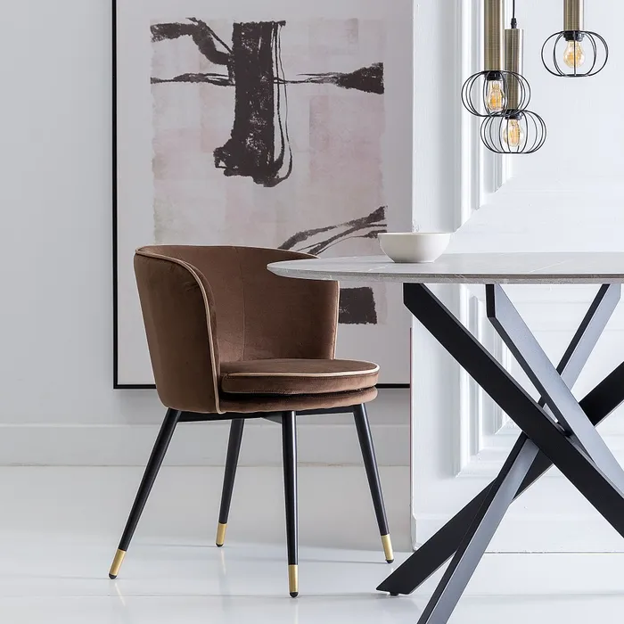 Scaun Lola Maro, Catifea, Metal - creativdeco.ro [4]