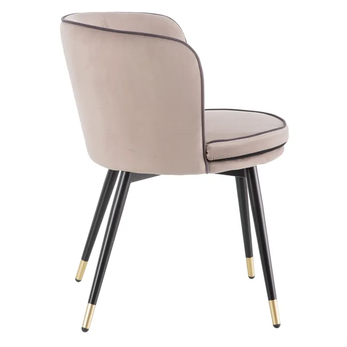 Scaun Lola Taupe, Catifea, Metal - creativdeco.ro [3]
