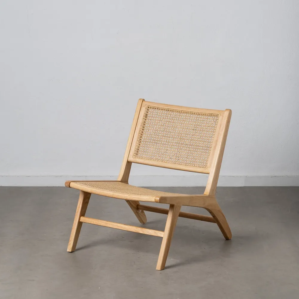 Scaun lounge lemn ratan natural - creativdeco.ro [2]
