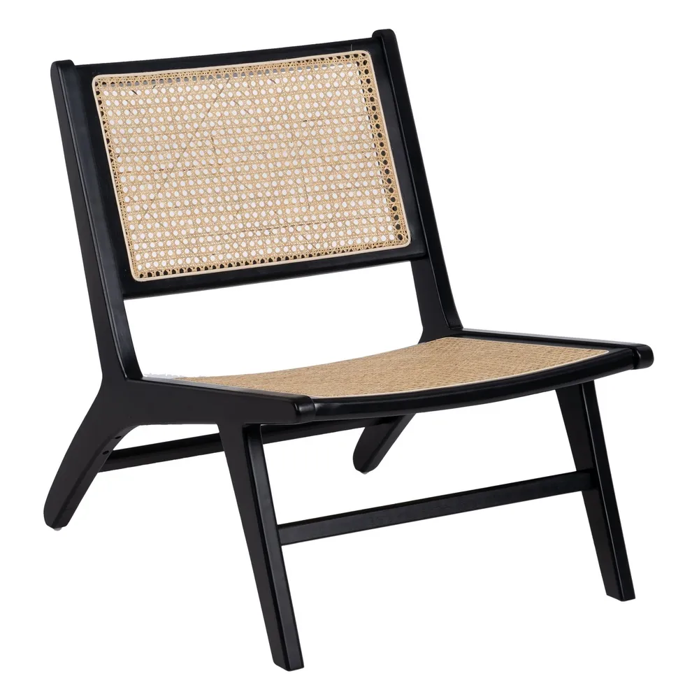 Scaun lounge ratan si lemn | Stil boho-chic | Scaune moderne [2]
