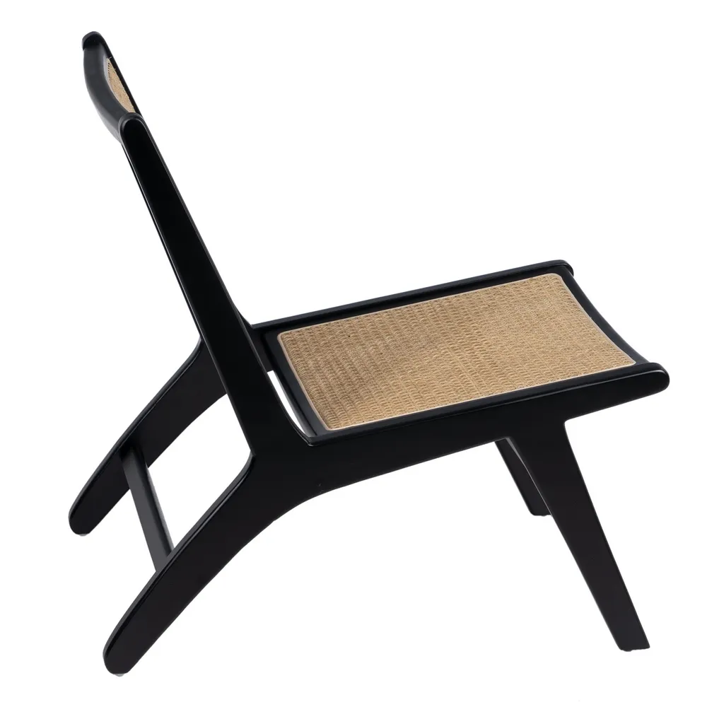 Scaun lounge ratan si lemn | Stil boho-chic | Scaune moderne [3]