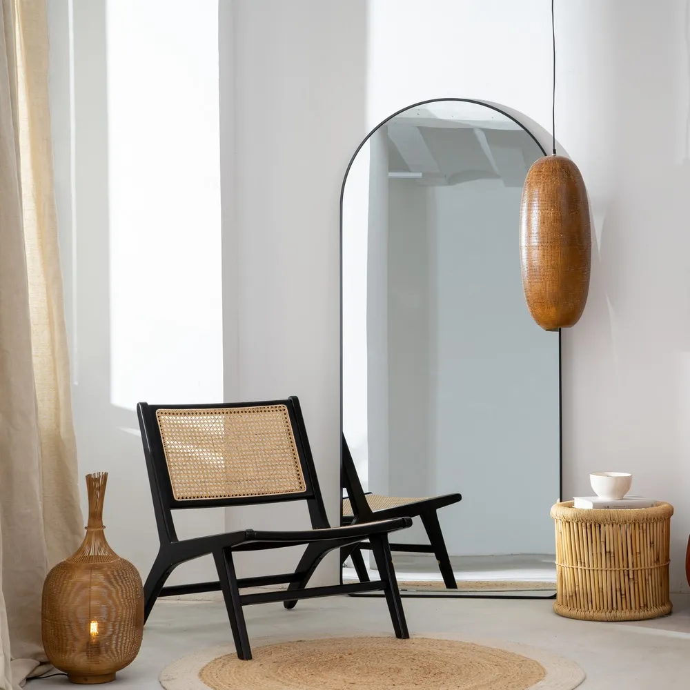 Scaun lounge ratan si lemn | Stil boho-chic | Scaune moderne [12]