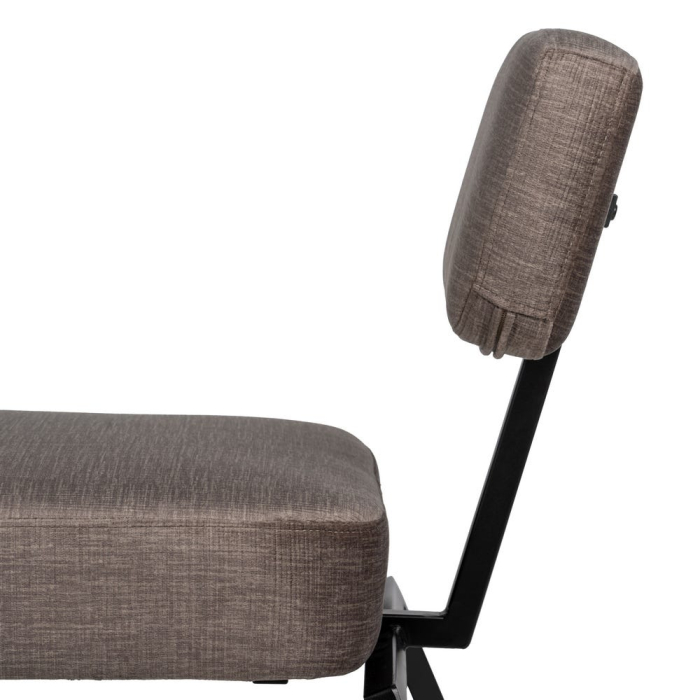 Scaunul lounge si HORECA tapitat din stofa gri cu picioare metalice 58x59x71 cm [8]