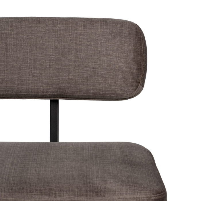 Scaunul lounge si HORECA tapitat din stofa gri cu picioare metalice 58x59x71 cm [5]