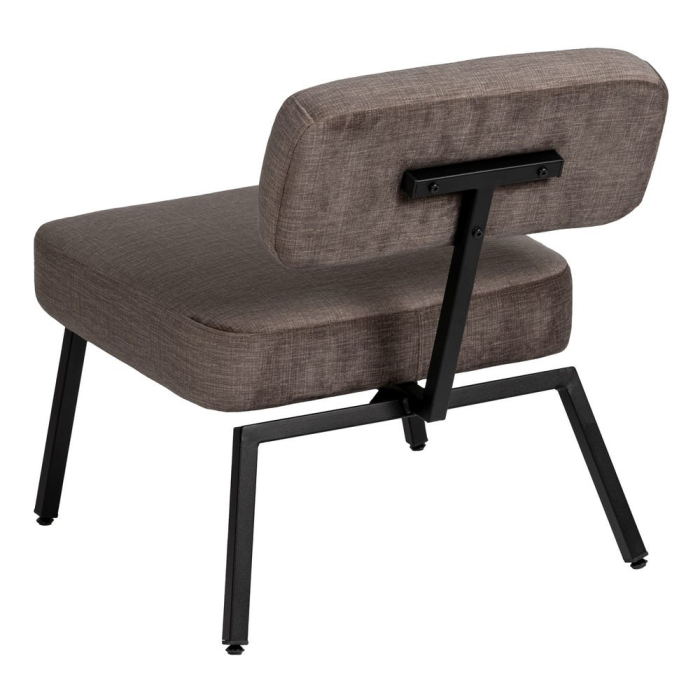 Scaunul lounge si HORECA tapitat din stofa gri cu picioare metalice 58x59x71 cm [4]
