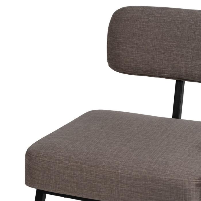 Scaunul lounge si HORECA tapitat din stofa gri cu picioare metalice 58x59x71 cm [6]