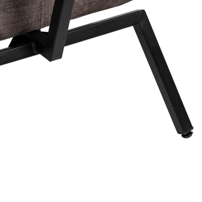 Scaunul lounge si HORECA tapitat din stofa gri cu picioare metalice 58x59x71 cm [10]