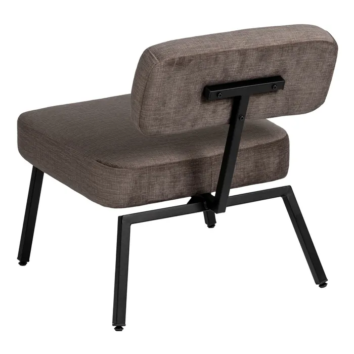 Scaun Lounge Stofa Gri, Metal Negru - creativdeco.ro [4]