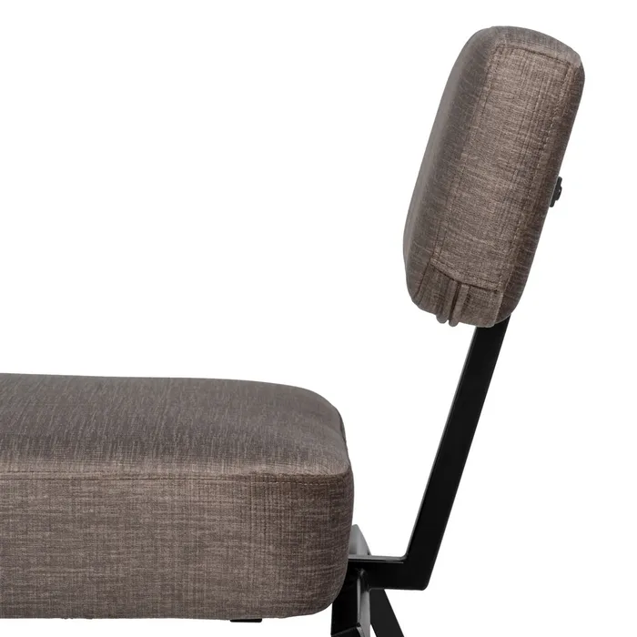 Scaun Lounge Stofa Gri, Metal Negru - creativdeco.ro [6]