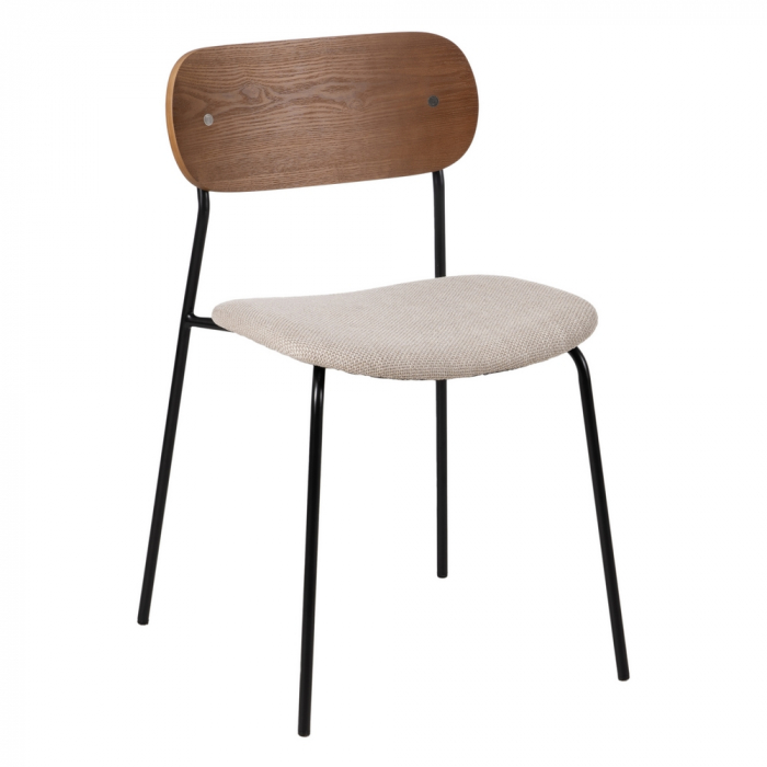 Scaun maro-crem stofa si metal|Scaune elegante pentru interioare sofisticate [2]