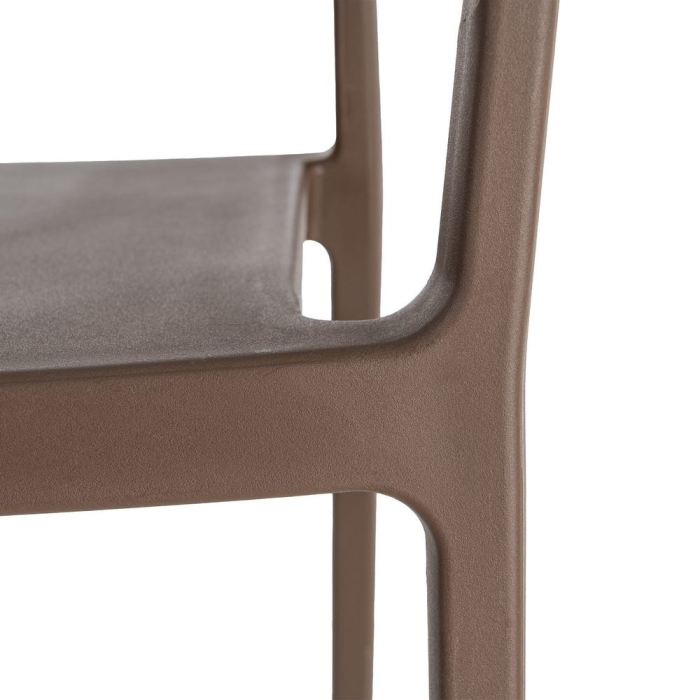 Scaun grădină plastic și frânghie maro [3]