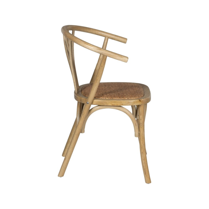 Scaun maro lemn si ratan cu brate|Scaune elegante pentru interioare sofisticate [4]